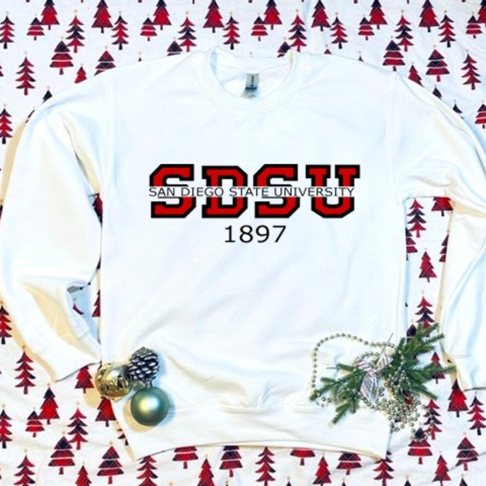 SDSU Crewneck Sweatshirt San Diego State University California Sweater, …